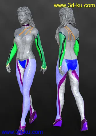 3D打印模型dForce Mosaic Outfit Addon for Genesis 8 Female(s)的图片