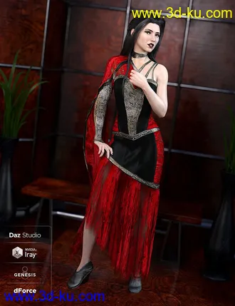 3D打印模型dForce Mosaic Outfit Addon for Genesis 8 Female(s)的图片