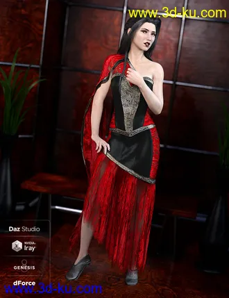3D打印模型dForce Mosaic Outfit for Genesis 8 Female(s)的图片