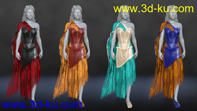 dForce Mosaic Outfit for Genesis 8 Female(s)模型的图片3