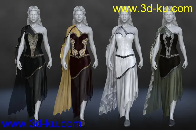 dForce Mosaic Outfit for Genesis 8 Female(s)模型的图片5