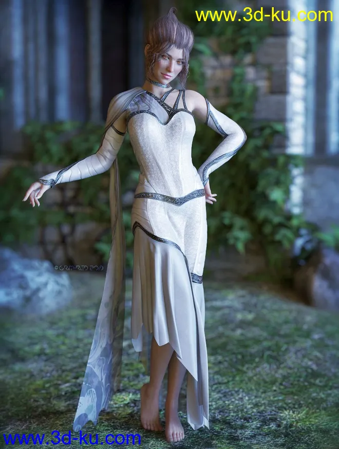 dForce Mosaic Outfit for Genesis 8 Female(s)模型的图片7
