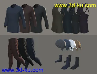 3D打印模型dForce Niwashi Outfit for Genesis 8 Male(s)的图片
