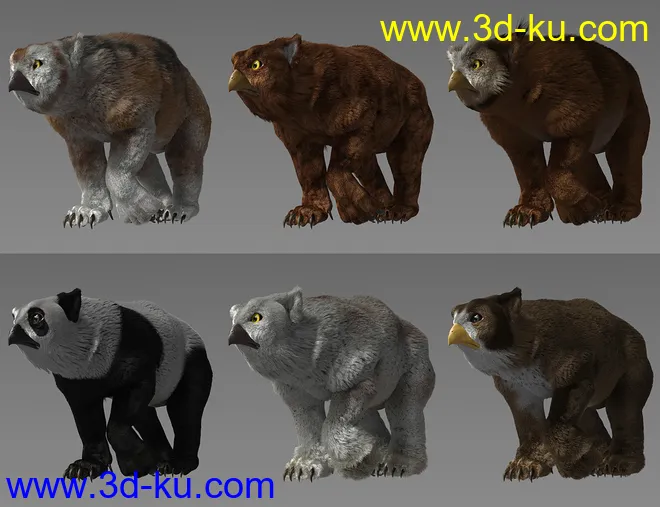 dForce Oso Lechuza for DAZ Dog 8模型的图片2