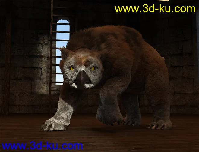 dForce Oso Lechuza for DAZ Dog 8模型的图片7