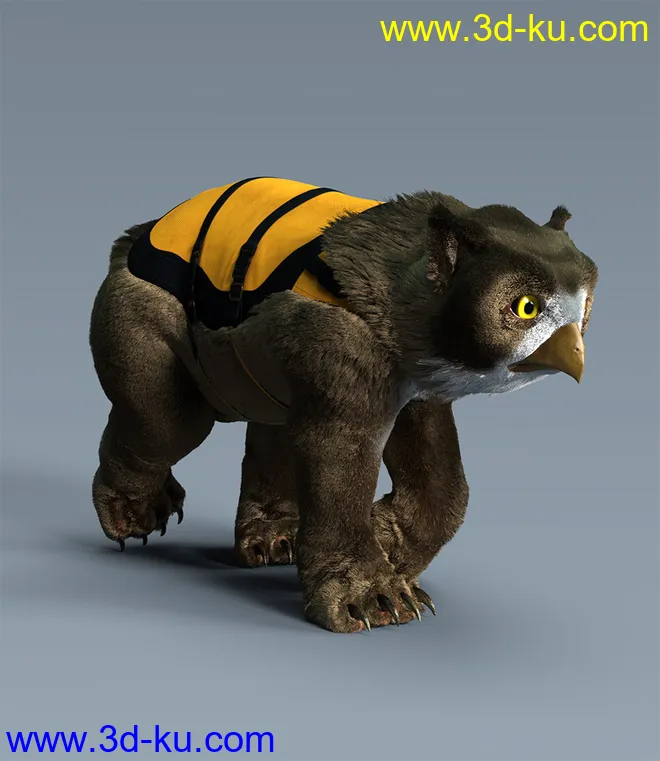 dForce Oso Lechuza for DAZ Dog 8模型的图片10