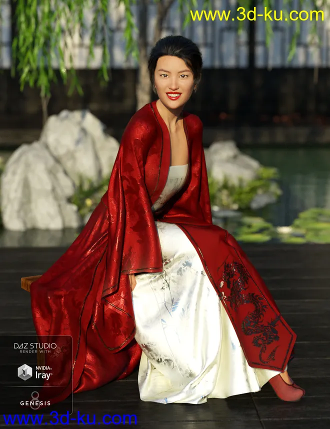 dForce Palace Robes Textures模型的图片3