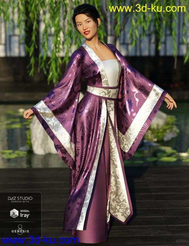 dForce Palace Robes Textures模型的图片5
