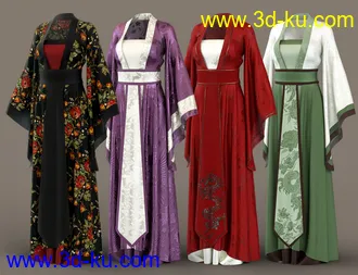 3D打印模型dForce Palace Robes Textures的图片
