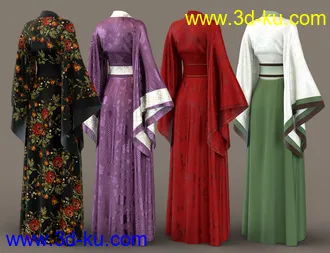 3D打印模型dForce Palace Robes Textures的图片