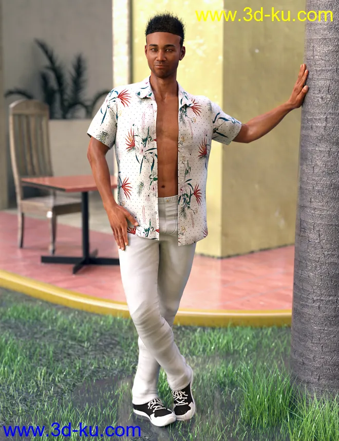 dForce Party Oahu Outfit for Genesis 8 Male(s)模型的图片2