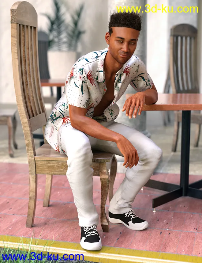 dForce Party Oahu Outfit for Genesis 8 Male(s)模型的图片4