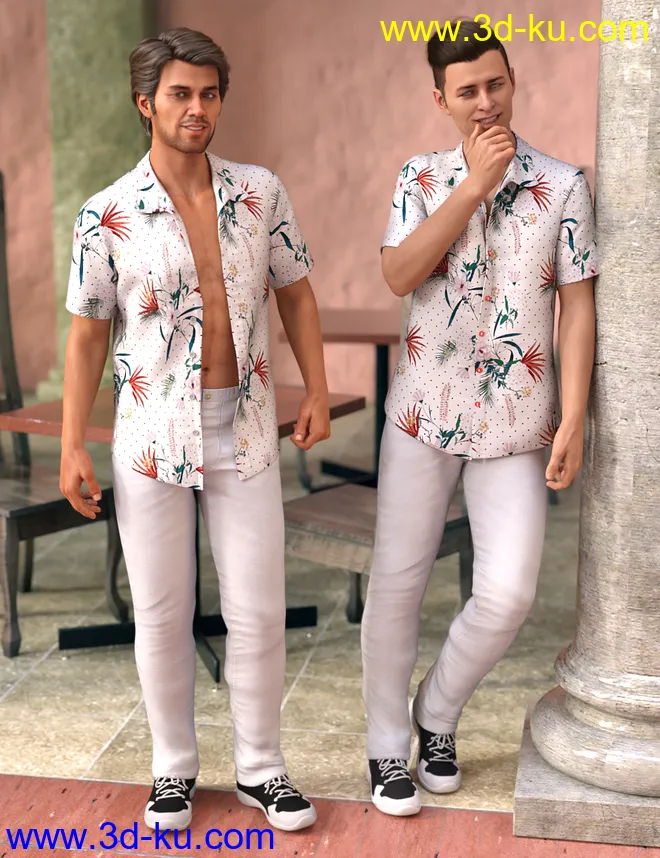 dForce Party Oahu Outfit for Genesis 8 Male(s)模型的图片5