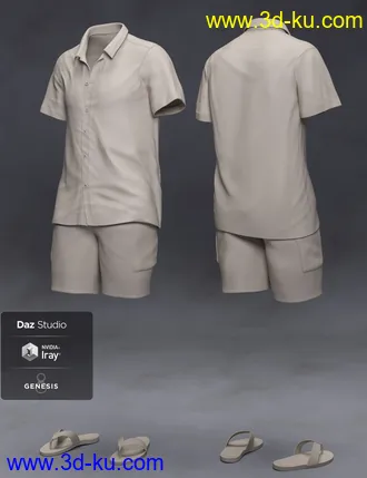 3D打印模型dForce Poolside Oahu Outfit for Genesis 8 Male(s)的图片