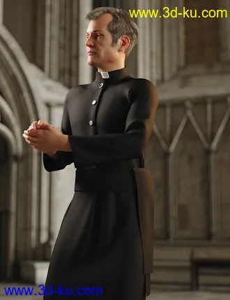 3D打印模型dForce Priest Outfit for Genesis 8 Male(s)的图片