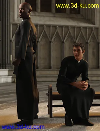 3D打印模型dForce Priest Outfit for Genesis 8 Male(s)的图片