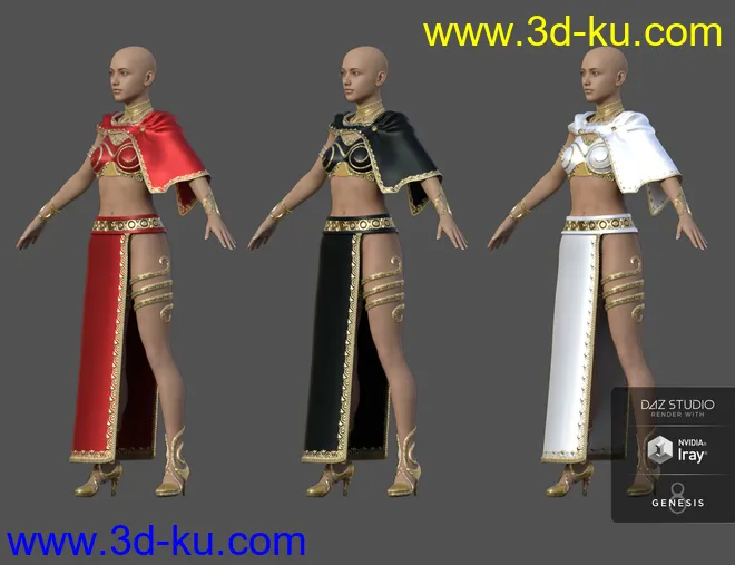dForce Rebel Princess for Genesis 8 Female(s)模型的图片5