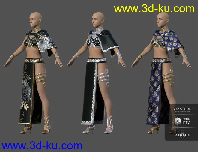 dForce Rebel Princess for Genesis 8 Female(s)模型的图片6