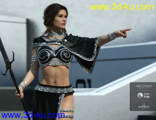 dForce Rebel Princess for Genesis 8 Female(s)模型的图片12