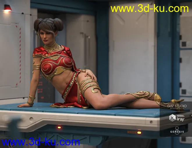 dForce Rebel Princess for Genesis 8 Female(s)模型的图片13