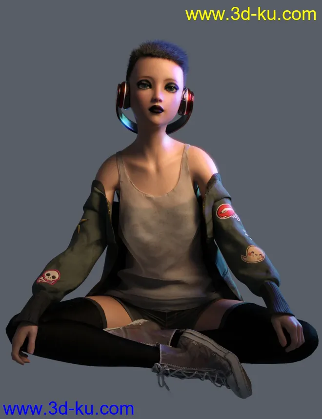 dForce Rebel Yell Outfit for Genesis 8 Female(s)模型的图片1