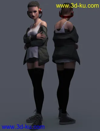 3D打印模型dForce Rebel Yell Outfit for Genesis 8 Female(s)的图片