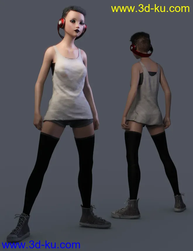 dForce Rebel Yell Outfit for Genesis 8 Female(s)模型的图片7