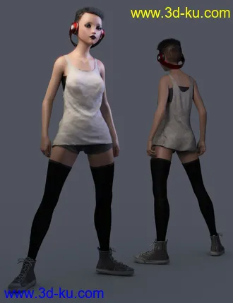 3D打印模型dForce Rebel Yell Outfit for Genesis 8 Female(s)的图片