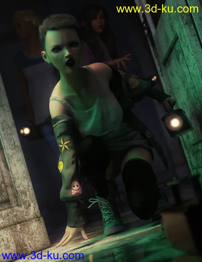 dForce Rebel Yell Outfit for Genesis 8 Female(s)模型的图片8