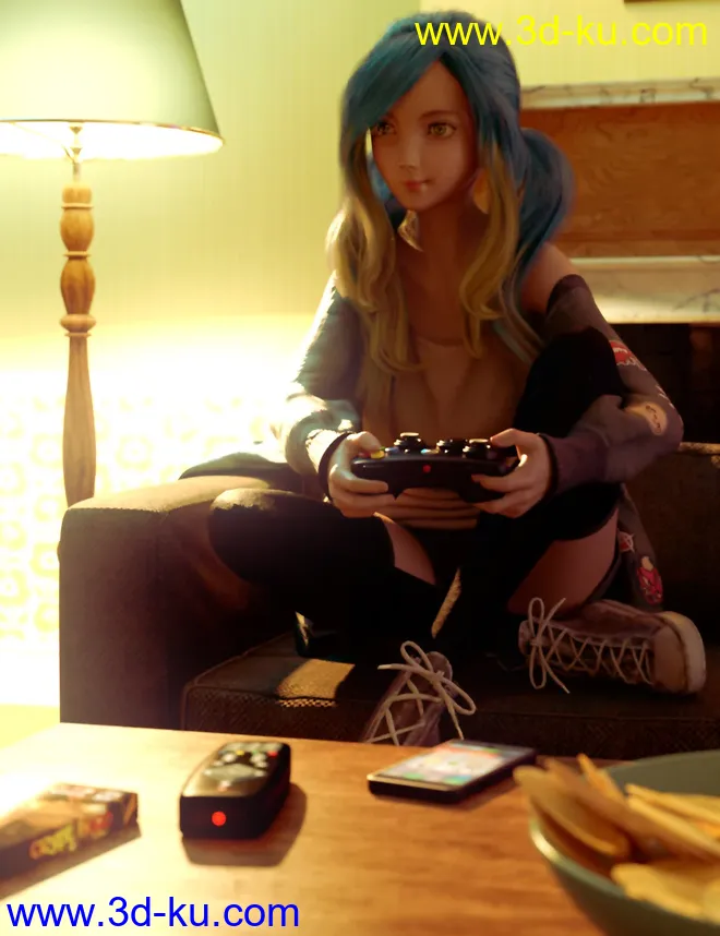 dForce Rebel Yell Outfit for Genesis 8 Female(s)模型的图片10