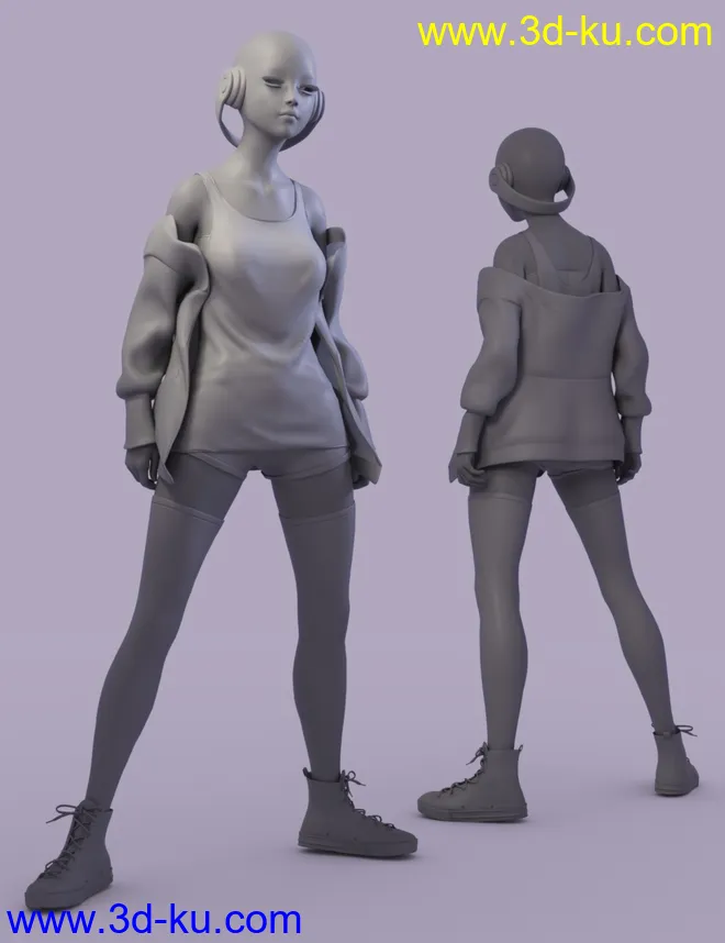 dForce Rebel Yell Outfit for Genesis 8 Female(s)模型的图片11