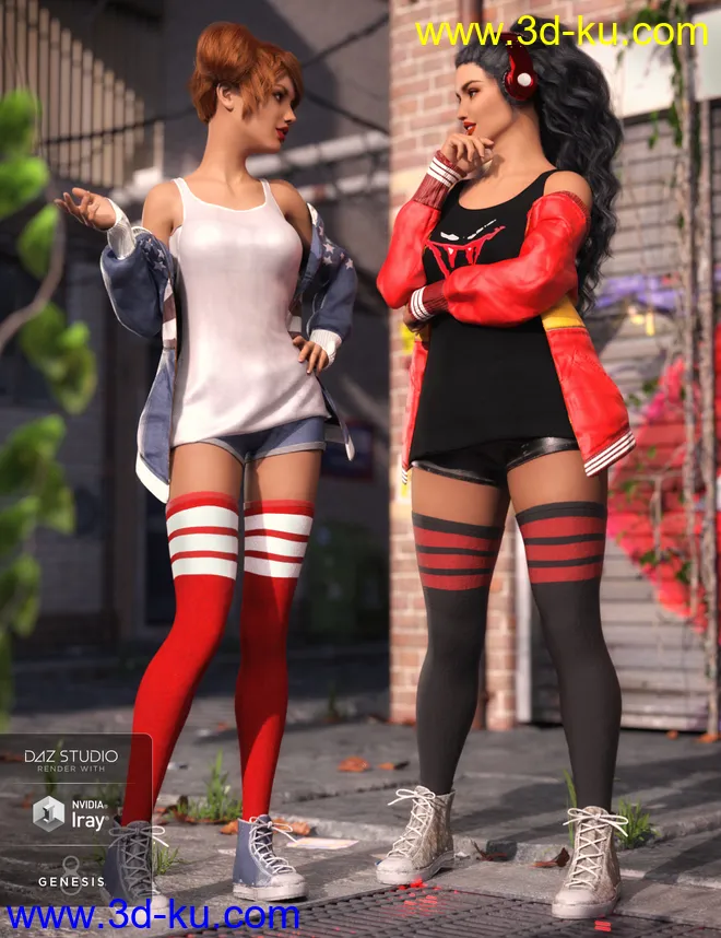 dForce Rebel Yell Outfit Textures模型的图片1