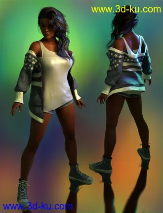 3D打印模型dForce Rebel Yell Outfit Textures的图片