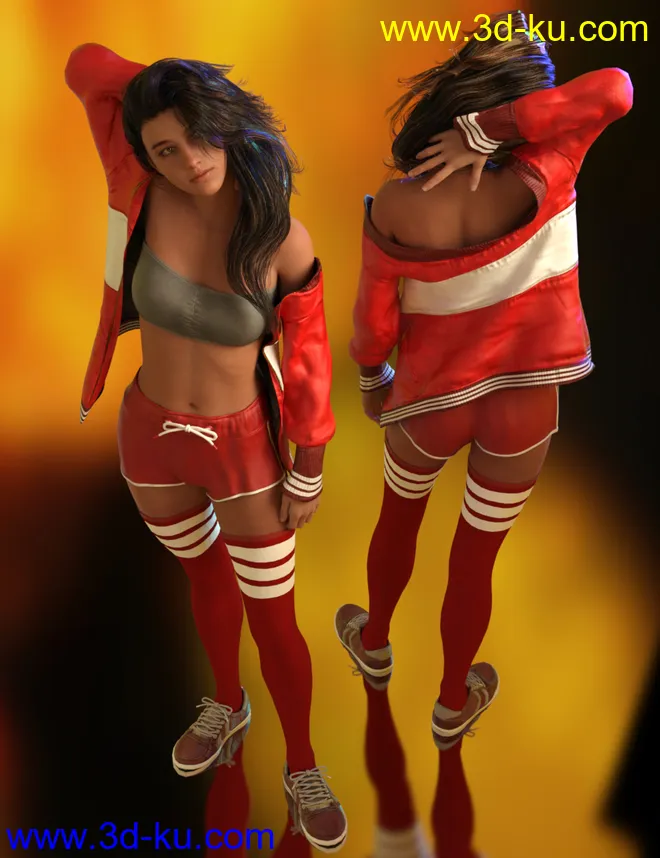 dForce Rebel Yell Outfit Textures模型的图片7