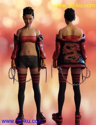 3D打印模型dForce Rebel Yell Outfit Textures的图片
