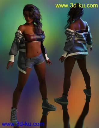 3D打印模型dForce Rebel Yell Outfit Textures的图片