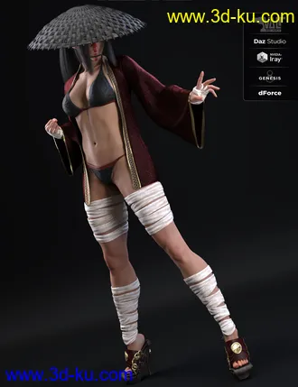 3D打印模型dForce Ren Outfit for Genesis 8 Female(s)的图片