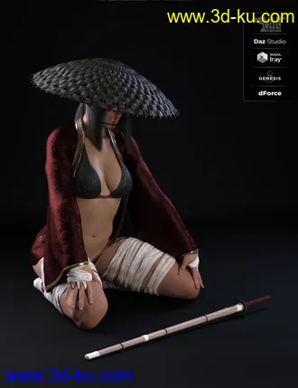 3D打印模型dForce Ren Outfit for Genesis 8 Female(s)的图片