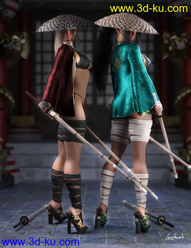 dForce Ren Outfit for Genesis 8 Female(s)模型的图片8