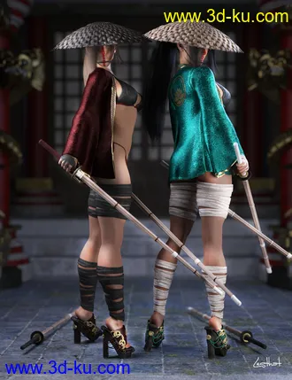 3D打印模型dForce Ren Outfit for Genesis 8 Female(s)的图片