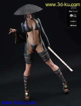 3D打印模型dForce Ren Outfit for Genesis 8 Female(s)的图片