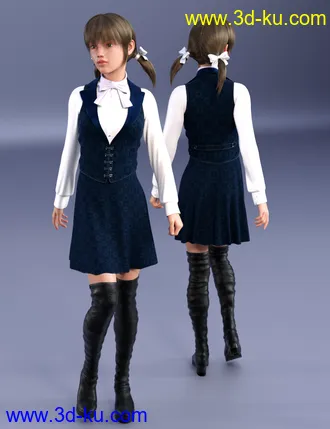 3D打印模型dForce Rita Style Outfit for Genesis 8 Female(s)的图片