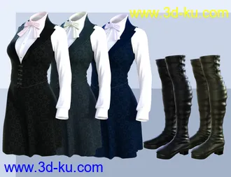 3D打印模型dForce Rita Style Outfit for Genesis 8 Female(s)的图片