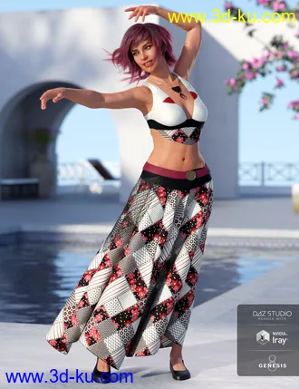 3D打印模型dForce Roma Dancer Outfit Textures的图片