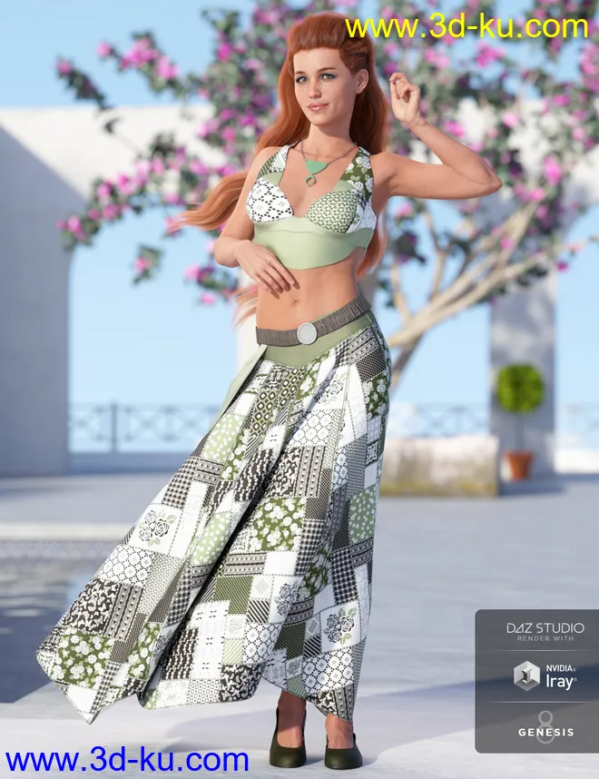 dForce Roma Dancer Outfit Textures模型的图片5