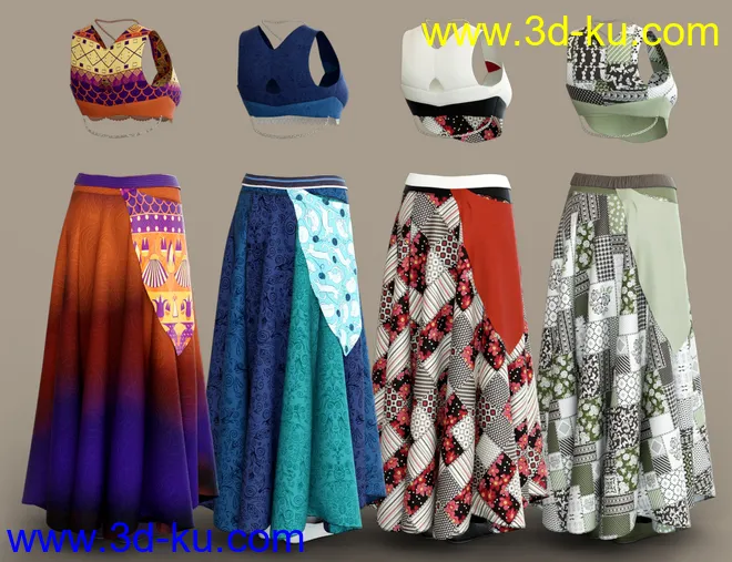 dForce Roma Dancer Outfit Textures模型的图片7