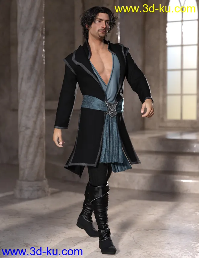 dForce Royal Fantasy Outfit for Genesis 8 Male(s)模型的图片2