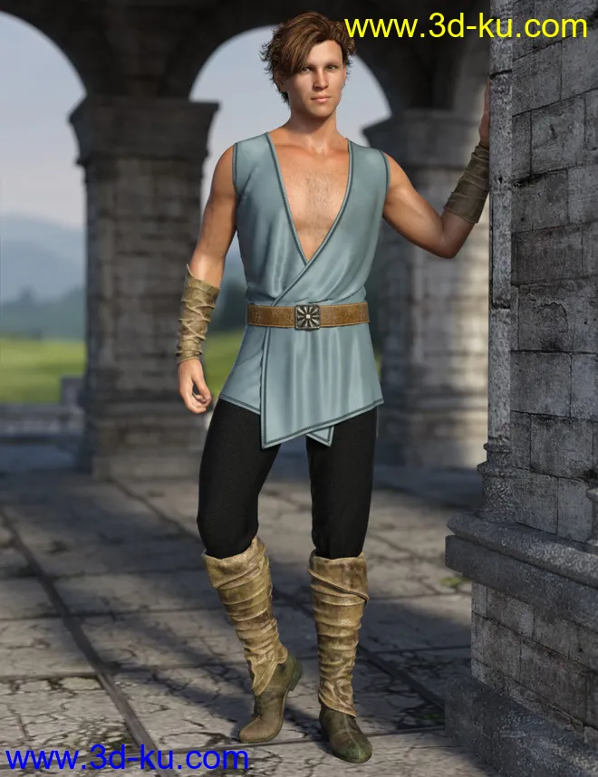 dForce Royal Fantasy Outfit for Genesis 8 Male(s)模型的图片3