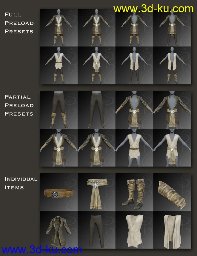 dForce Royal Fantasy Outfit for Genesis 8 Male(s)模型的图片10