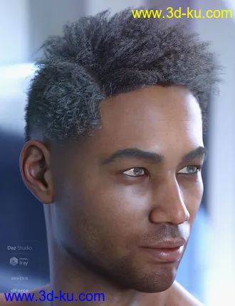 3D打印模型dForce Saul Hair for Genesis 8的图片